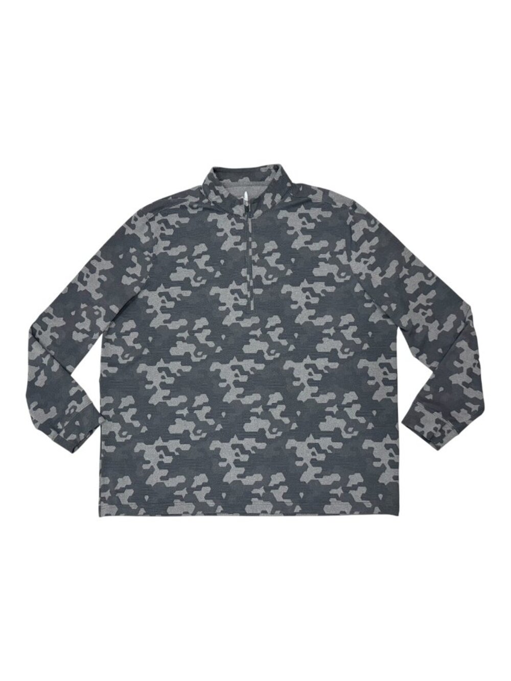 Johnnie-O Gridlock Camo 1/4 Zip Pullover Men's 2XL Gray Performance Golf
